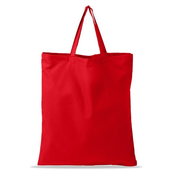 Cotton bag with short handle